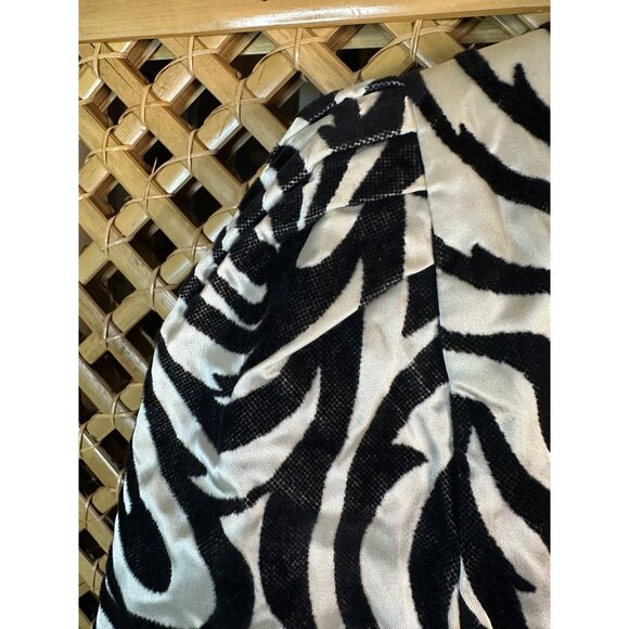 After Five By Julie Duroché Zebra Print Velvet Blazer Womens Size M - Picture 7 of 9